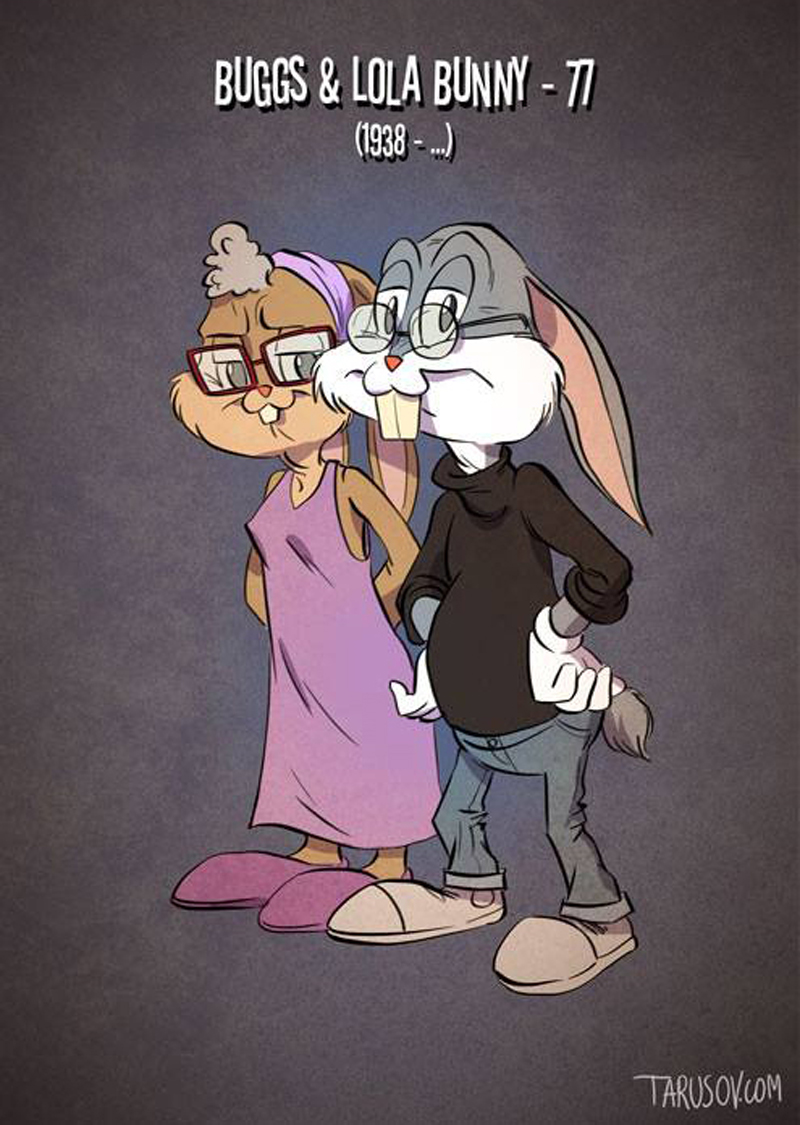 Illustration for article titled If Cartoon Characters Got Old